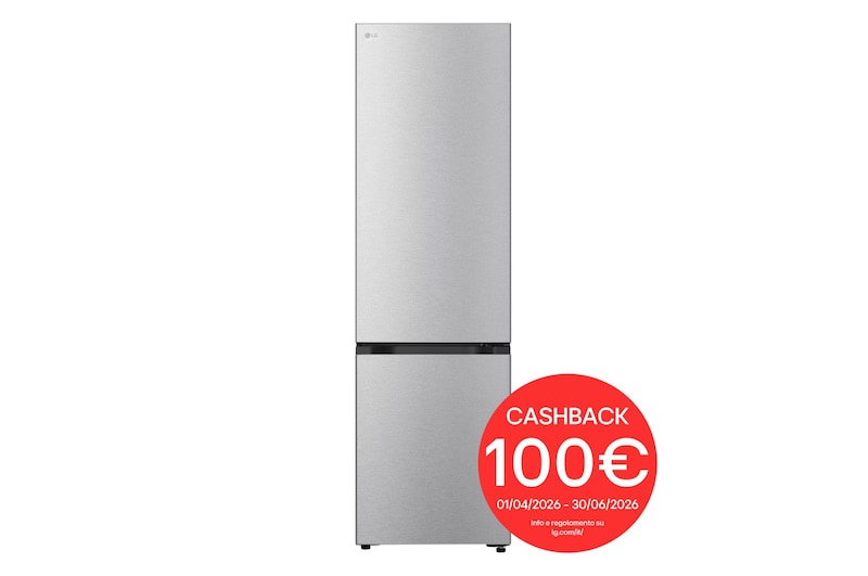 Vista frontale di Frigorifero combinato Fit & Max 60cm, Classe A, 375L, AI Inverter, Metal sorbet GBBS726AMB